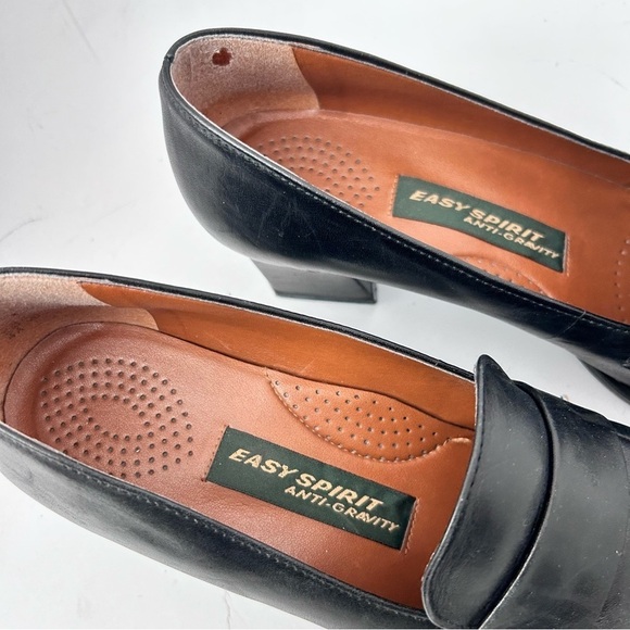 EASY SPIRIT Anti-Gravity Women’s Black Leather Heeled Loafer Size 8 narrow - Picture 10 of 12